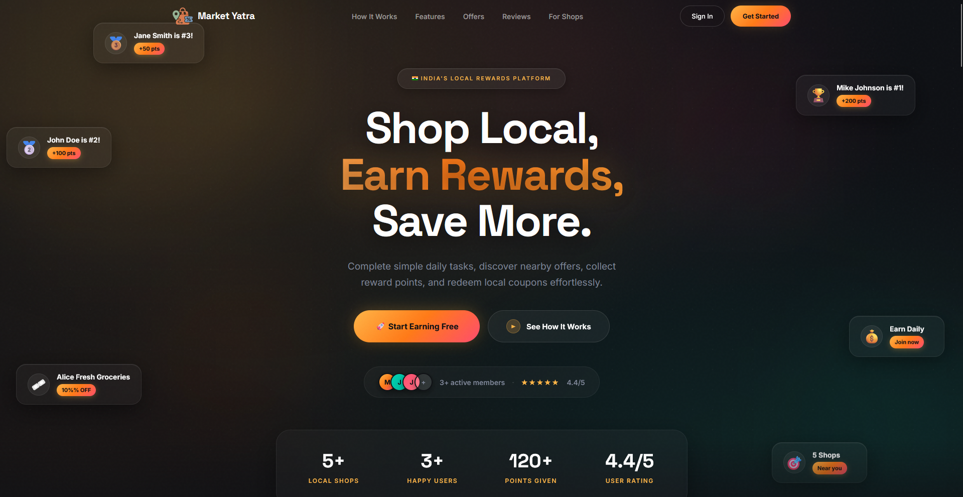 Market Yatra — Local Rewards & Coupon Platform