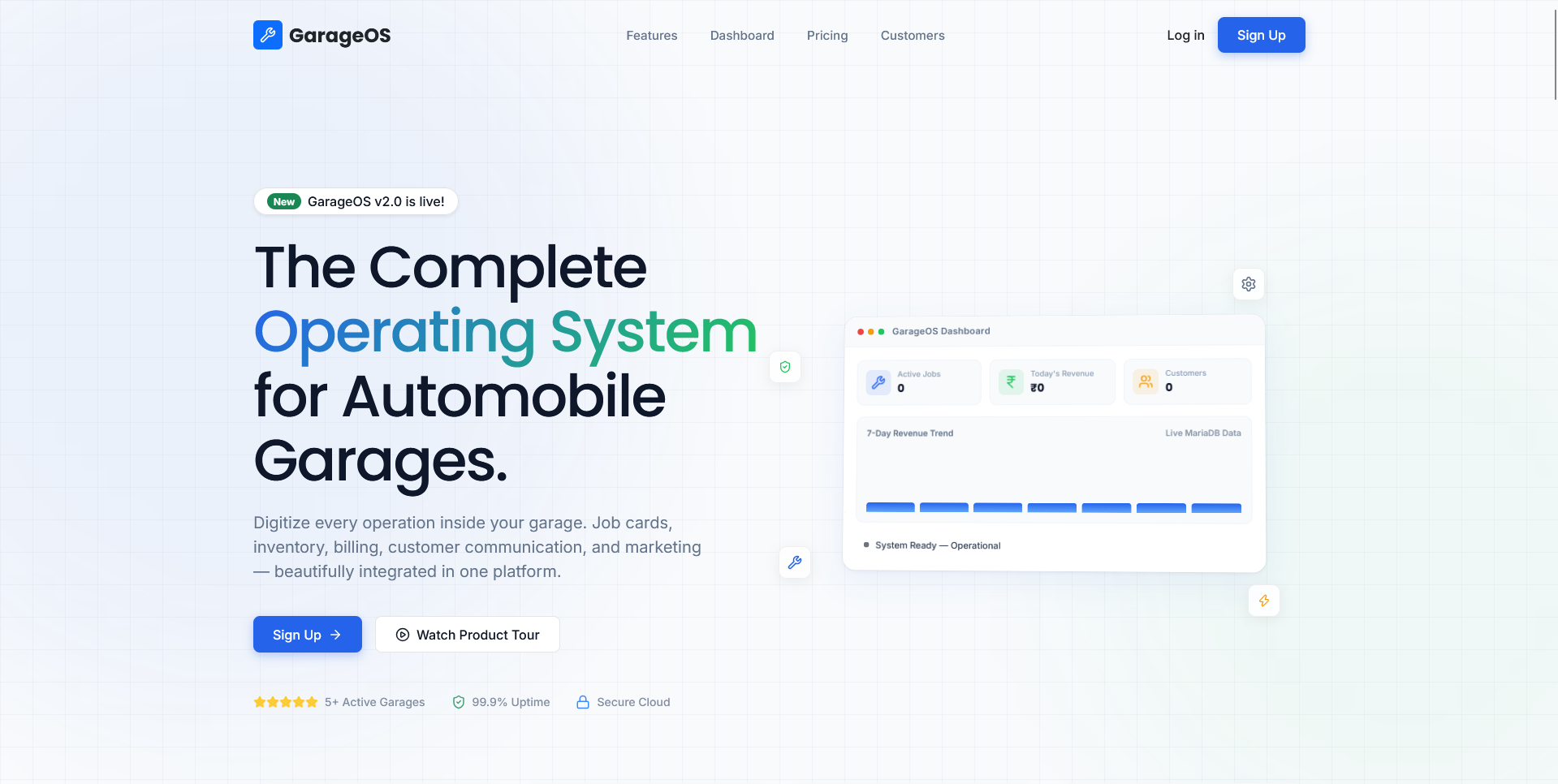 GarageOS — Garage Management Platform